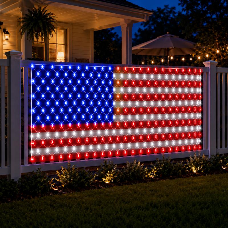 Solar American LED Flag - Celebrate America's 250th Birthday