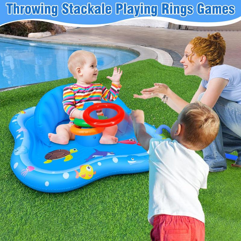 Inflatable Baby Pool Float with Canopy